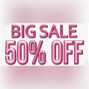 50% off everything in my closet. WOOHOO Sale ends tonight at midnight 2/9/2025